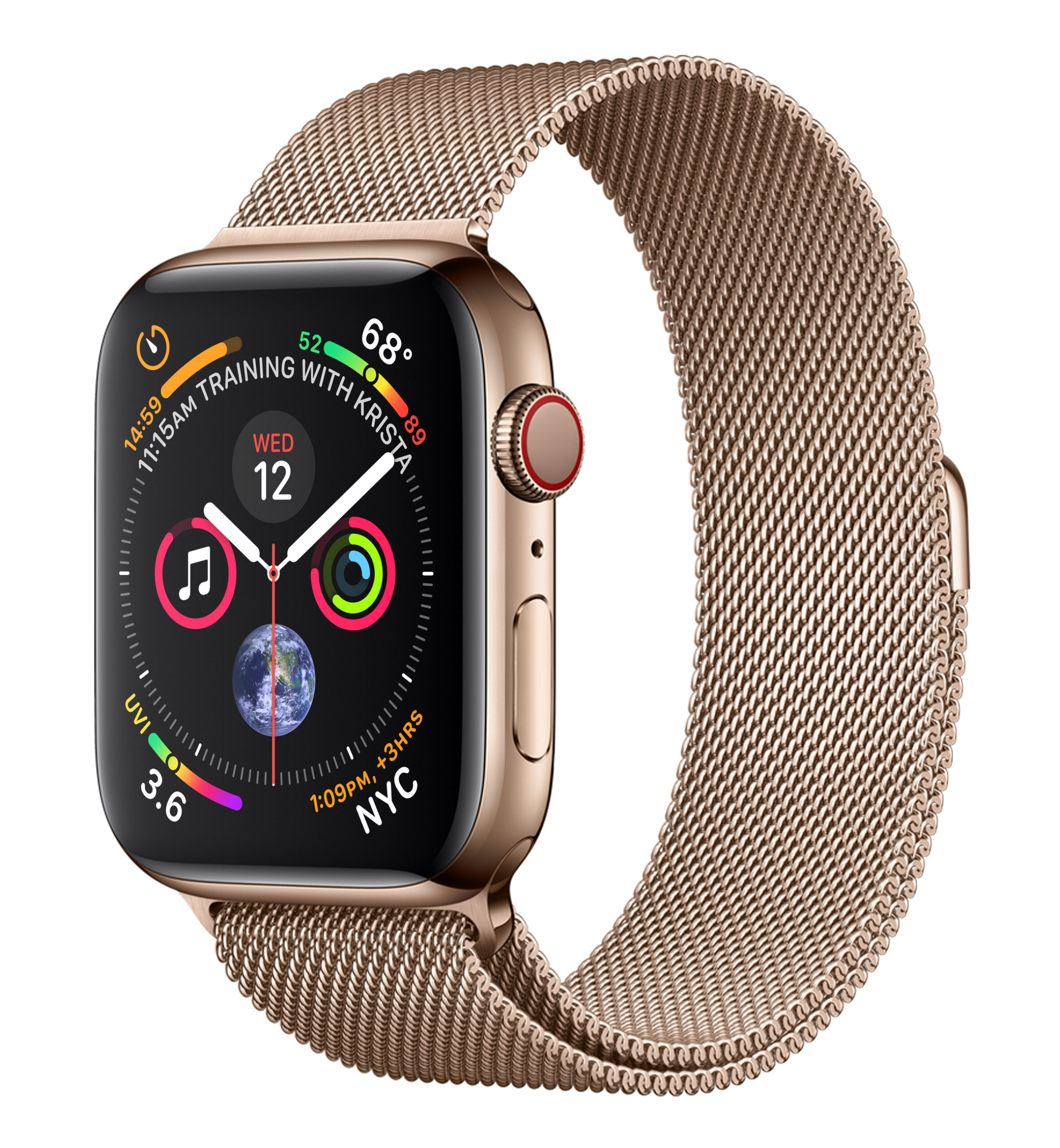 MTV82LL/A - $347 - Apple Watch Series 4 (GPS + Cellular, 44mm, Gold Stainless Steel, Gold 