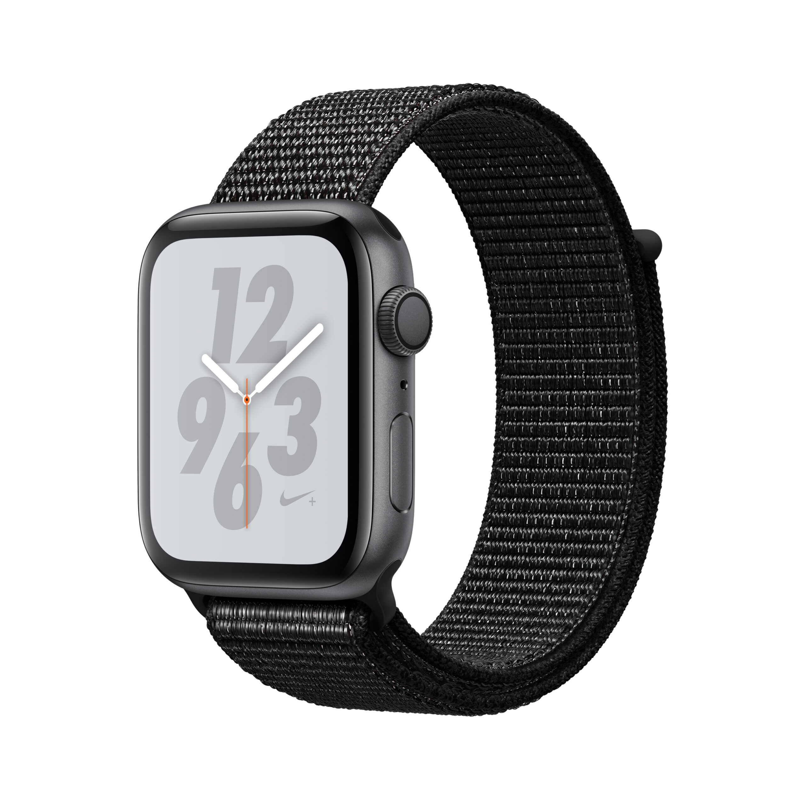 MU7J2LL/A - $266 - Apple Watch Nike + Series 4 GPS 44mm Space Gray Aluminum  Case With Black Sport Loop - MU7J2LL/A