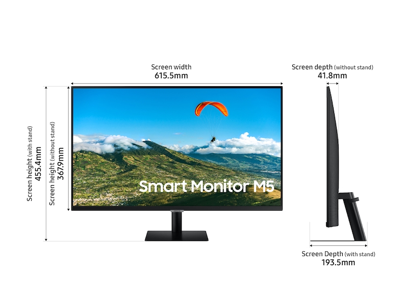 SAMSUNG M5 - Monitor 27 Black : : Informatica