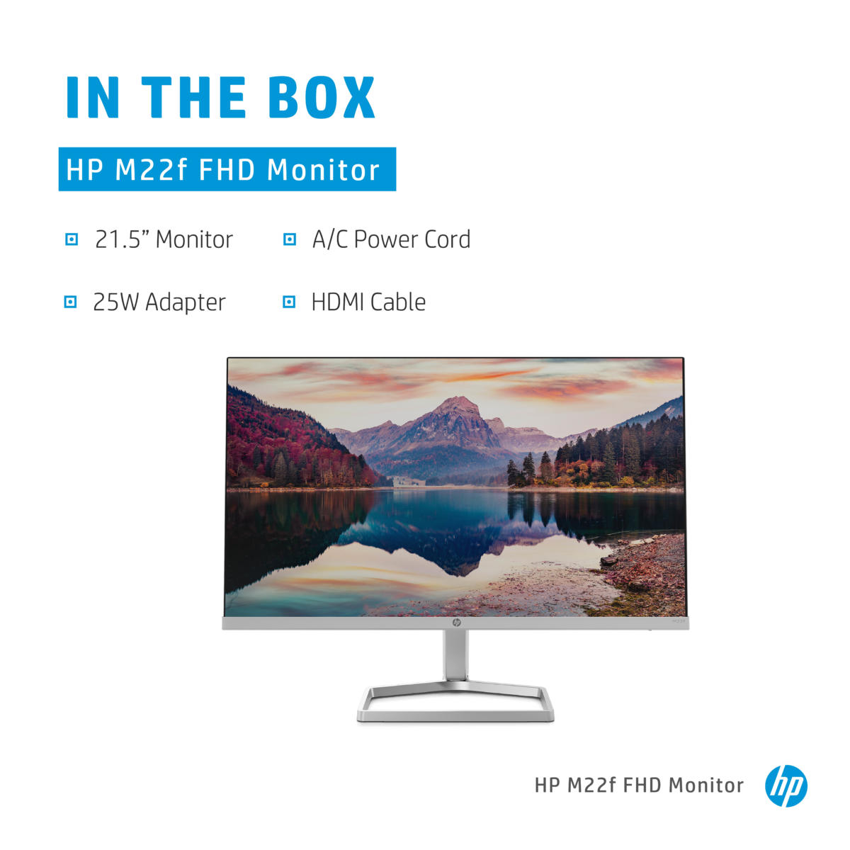 MONITOR HP M22F HDMI VGA IPS 21.5 PULGADAS FHD 2D9J9AA - COMPUCIBER