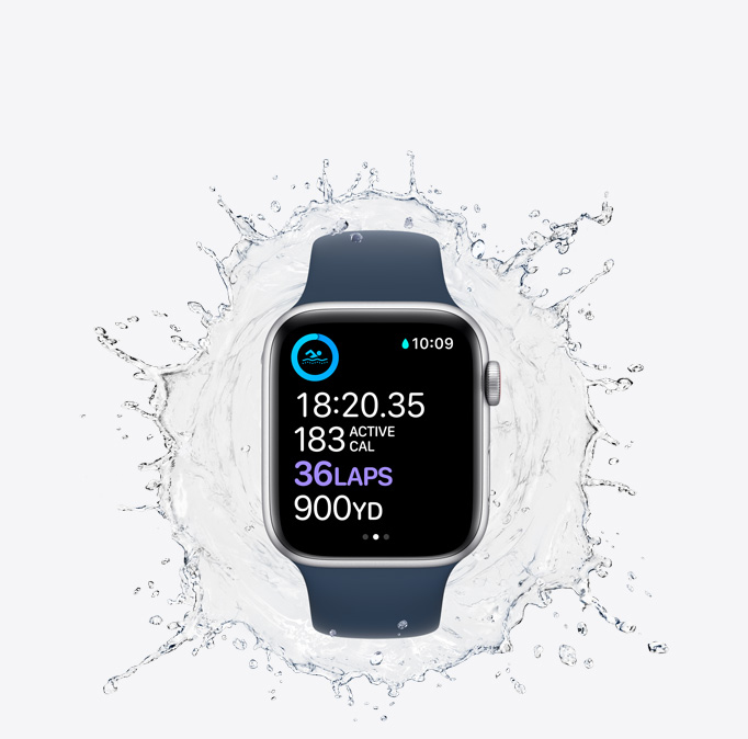 Apple Watch SE (1st Gen) GPS, 44mm Silver Aluminum Case with Abyss Blue  Sport Band - Regular 